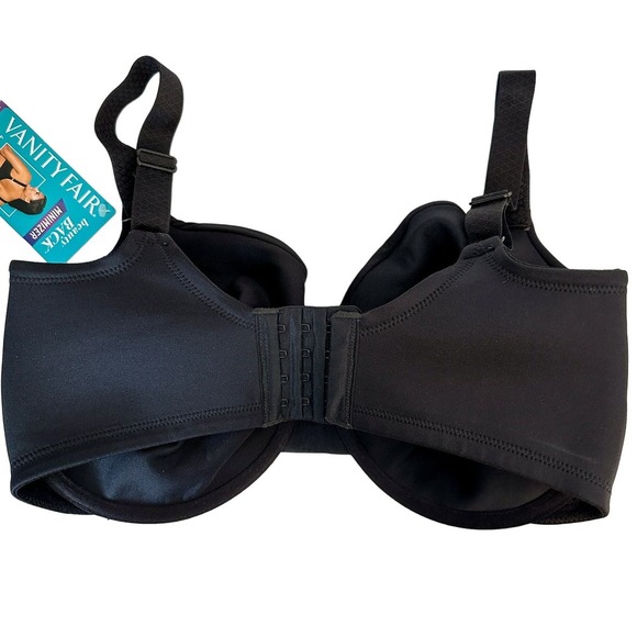 Vanity Fair Beauty Back Minimizer Midnight Black Bra NWT Size 34G - Picture 2 of 7